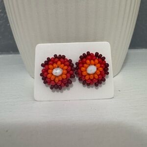 Huichol Beaded Stud Earrings